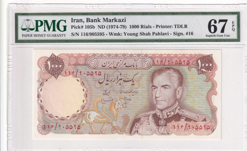 Iran, 1.000 Rials, 1974/1979, UNC, p105b

PMG 67 EPQ

Estimate: USD 300-600