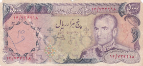 Iran, 5.000 Rials, 1974/1979, FINE, p106b
