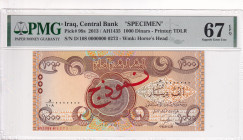 Iraq, 1.000 Dinars, 2013, UNC, p99s, SPECIMEN