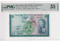Isle of Man, 5 Pounds, 1961, VF, p26a