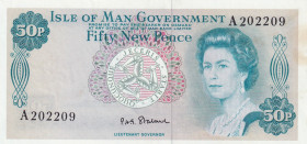 Isle of Man, 50 New Pence, 1971/1979, UNC, p28a