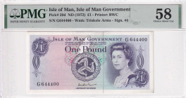 Isle of Man, 1 Pound, 1972, AUNC, p29d