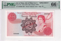 Isle of Man, 20 Pounds, 1979, UNC, p37s, SPECIMEN