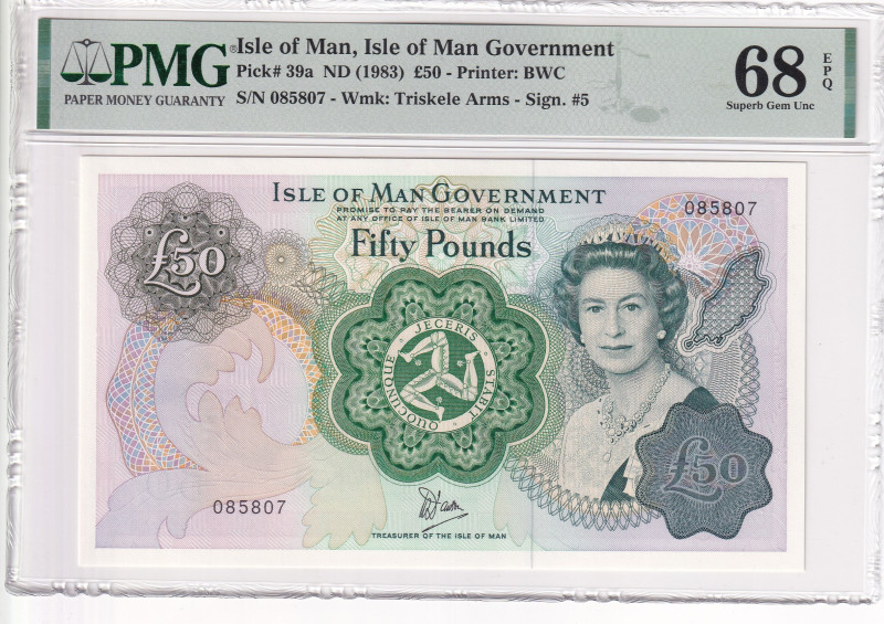 Isle of Man, 50 Pounds, 1983, UNC, p39a

PMG 68 EPQ, High Condition , Queen El...