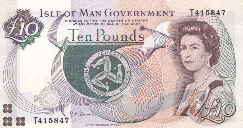 Isle of Man, 10 Pounds, 2007, UNC, p46a

Queen Elizabeth II Portrait

Estima...