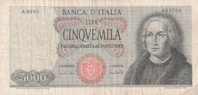 Italy, 5.000 Lire, 1964, VF, p98a