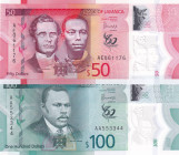 Jamaica, 500-1.000 Dollars, 2022, UNC, p96;p97, (Total 2 banknotes)