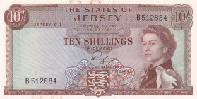 Jersey, 10 Shillings, 1963, UNC, p7a