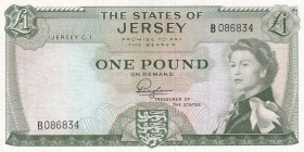 Jersey, 1 Pound, 1963, VF, p8a