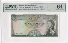 Jersey, 1 Pound, 1963, UNC, p8b