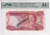 Jersey, 20 Pounds, 1978, UNC, p14CS1, SPECIMEN