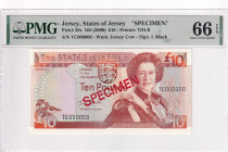 Jersey, 10 Pounds, 2000, UNC, p28s, SPECIMEN