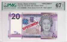 Jersey, 20 Pounds, 2010, UNC, p35s, SPECIMEN
