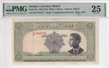 Jordan, 1 Dinar, 1952, VF, p6c