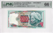 Kazakhstan, 1.000 Tenge, 1994, UNC, p16s, SPECIMEN
