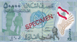 Lebanon, 50.000 Livres, 2015, UNC, p98s, SPECIMEN