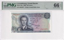 Luxembourg, 20 Francs, 1966, UNC, p54a