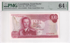 Luxembourg, 100 Francs, 1970, UNC, p56a