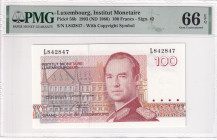 Luxembourg, 100 Francs-20 Belgas, 1986, UNC, p58b