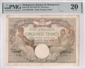 Madagascar, 50 Francs, 1937/1947, VF, p38