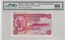 Malawi, 1 Kwacha, 1971, UNC, p6cts, SPECIMEN