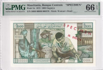 Mauritania, 1.000 Ouguiya, 1973, UNC, p3s, SPECIMEN