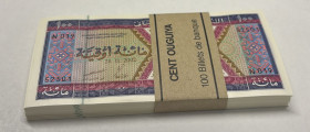 Mauritania, 100 Ouguiya, 2002, UNC, p4k, BUNDLE