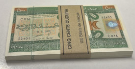 Mauritania, 500 Ouguiya, 2002, UNC, p8c, BUNDLE