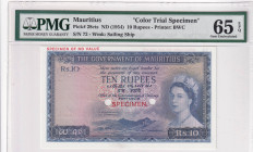 Mauritius, 10 Rupees, 1954, UNC, p28cts, SPECIMEN
