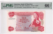 Mauritius, 10 Rupees, 1967, UNC, p31c
