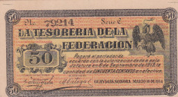 Mexico, 50 Centavos, 1914, UNC, pS1059a