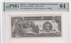 Mexico, 2 Pesos, 1916, UNC, pS711a