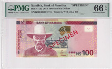 Namibia, 100 Namibia Dollars, 2012, UNC, p14as, SPECIMEN