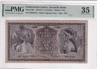 Netherlands Indies, 25 Gulden, 1938-39, VF, p80b