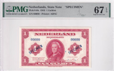 Netherlands, 1 Gulden, 1943, UNC, p64s, SPECIMEN