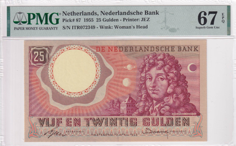 Netherlands, 25 Gulden, 1955, UNC, p87

PMG 67 EPQ, High condition 

Estimat...