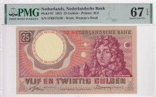 Netherlands, 25 Gulden, 1955, UNC, p87