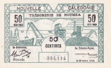 New Caledonia, 50 Centimes, 1943, UNC, p54