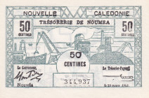 New Caledonia, 50 Centimes, 1943, UNC, p55