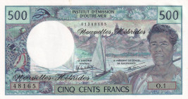 New Hebrides, 500 Francs, 1970/1981, UNC, p19c