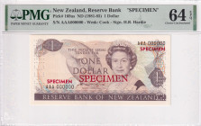 New Zealand, 1 Dollar, 1981/1985, UNC, p169as, SPECIMEN