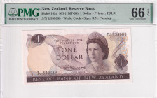 New Zealand, 1 Dollar, 1967/1968, UNC, p13a