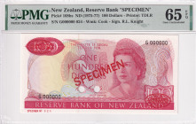 New Zealand, 100 Dollars, 1975/1977, UNC, p167bs, SPECIMEN