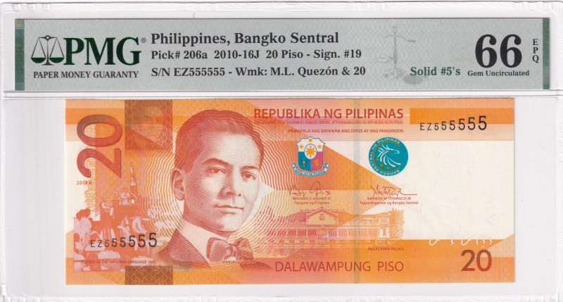 Philippines, 20 Piso, 2010, UNC, p206a

PMG 66 EPQ,5 SOLID

Estimate: USD 75...