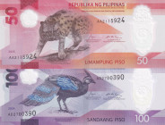 Philippines, 50-100 Piso, 2024/2025, UNC, p237;p238, (Total 2 banknotes)