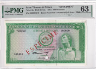 Saint Thomas & Prince, 1.000 Escudos, 1964, UNC, p40s, SPECIMEN