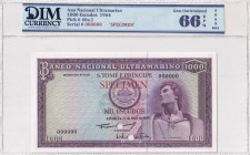 Saint Thomas & Prince, 1.000 Escudos, 1964, UNC, p40s, SPECIMEN