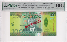 Samoa, 100 Tala, 2012, UNC, p44as, SPECIMEN