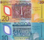 Samoa, 10-20 Tala, 2007/2023, UNC, p39a;p49, (Total 2 banknotes)