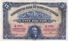 Scotland, 5 Pounds, 1937, VF, pS331